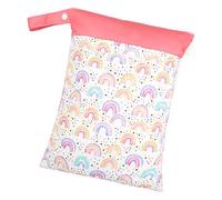 Diaper Pouch - Reusable Washable Wet Bag, Portable Yoga Gear Container with Odor Containing Fabric Lining, Multi Purpose Damp Clothing Protection, Ideal for Family Vacation Social Outing