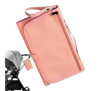 Diaper Purse Large Capacity Waterproof Storage Bags | Diaper Pouch With Changing Station Changing Stations Stroller Hooks for Travel Walking Everyday Beach Short Trips Family (Pink)