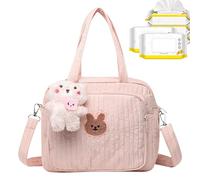 Diaper Tote Bag, Shoulder Diaper Bag - Large Storage Basket for Kids Room, Portable Holder, Tote Bag, Large Capacity Car Organizer, Diaper Bag