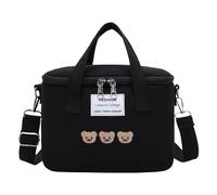 Diaper Tote Bag - Thermal Foil Inner Lining, Large Capacity Diaper Organizer, Adjustable Travel Shoulder Strap, Waterproof Polyester Fabric Pocket | Nursery Package, Black, riferimento alla