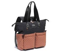 Diaper Tote Bag Totepack Backpack 2 in 1 for Women Multifunctional Large Capacity with Insulated Pockets Travel, Black Brown, Retro Leisure