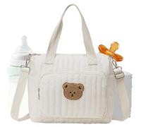 Diaper Tote - Bear Pattern Storage Tote | Travel Diaper Bags with Adjustable Shoulder Strap,for Gym School Hospital Beach Park Shopping Picnic Camping Travel Work