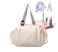 Diaper Tote for Women, Yoga Organizer Duffel Bag with Multiple Compartments, Large Capacity Women Daypack for Teachers, Students, Nurses, Sisters, Friends, beige, 説明を参照してください