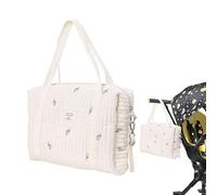 Diaper Tote - Soft Fabric Carry Bag with Handles and Decorative Stitching | Multi-Pocket Baby Organizer for Parents, Grocery, Weekend Use, Voyages, Tuliip, Se référer au descriptif, Refer to