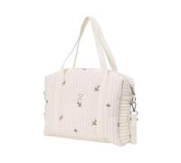 Diaper Tote - Soft Fabric Carry Bag with Handles and Decorative Stitching | Multi-Pocket Baby Organizer for Parents, Grocery, Weekend Use, Voyages, , Se référer au descriptif, Refer to