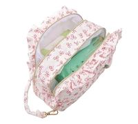 Diaper Wipe Holder Quilted Portable Floral Fabric Dispenser Bag
