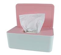 Diaper Wipes Dispenser, Tissue Storage Box Case, Wet Wipe Dispenser Holder with Lid for Home, Office, Cars (Pink)