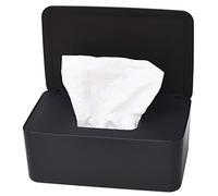 Diaper Wipes Dispenser, Tissue Storage Box Case, Wet Wipe Dispenser Holder with Lid for Home, Office, Cars (Black)