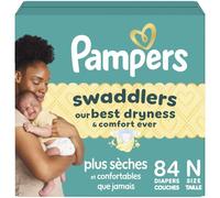Diapers Newborn/Size 0 (< 10 lb), 84 Count - Pampers Swaddlers Disposable Baby Diapers, Super Pack