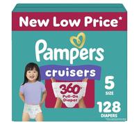 Diapers Size 5, 128 Count - Pampers Pull On Cruisers 360° Fit Disposable Baby Diapers with Stretchy Waistband, Packaging & Prints May Vary