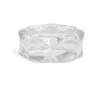 Diaphanus Luster: Handmade Bangle With Shallow Concave Cuts, Polished Finish, Modern Sophistication, and Radiant Charm Jewelry for Women.