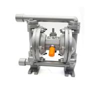 Diaphragm Pump, Chemical Pump Air Operated Double Diaphragm Pumps, 1/2‘’ 19L/min Pneumatic Aluminum Alloy Liquid Fuel Pump Water Treatment(F46 Diaphragm)