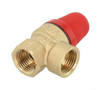 Diaphragm Safety Valve for Heating Systems and Water Heaters - 1/2 Inch Brass Pressure Relief Valve, 3-7 Bar Adjustable, EPDM Membrane,(6bar)