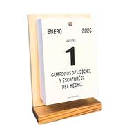 diapordia 2027 Table Calendar, 365 Spanish Proverbs, Reusable Wooden Stand, Cultural Idea