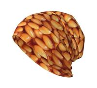 Diari Skull Cap,Knitted Hat Polyester Balaclava Slouchy Beanie Hat Running Hat, Baked Beans