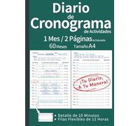 Diario de Cronograma de Actividades: La Herramienta Definitiva para Planificar, Organizar y Optimizar Tu Tiempo con Registro Detallado y Visión ... Español) (Monthly Spread Journal Series)