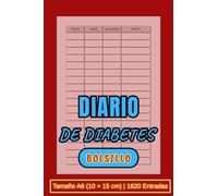 Diario de Diabetes Pequeño: Registro de Glucosa para Diabéticos | Seguimiento fácil de tu nivel de azúcar en sangre | Libro de Bolsillo A6 (10 × 15 cm), 1620 Entradas