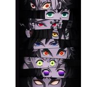 Diario Demon Slayer - Ojos de Cazador y Demonio: Libreta Premium Dark Mode Anime para Notas
