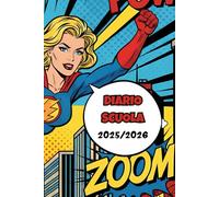 Diario scolastico 2025/2026: Agenda stile Pop Art e Fumetti Comici - da Settembre a Luglio - Battute e Meme per ogni mese + Pagine aggiuntive