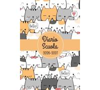 Diario Scuola 2026 2027: Kawaii - Per Studente, Elementari, Primaria, Media, Superiori | Ragazzo, Ragazza, Adolescente | da Settembre 2026 ad Agosto 2027