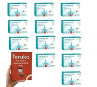 Diarrhoea Relief Capsules 12 x 6s (72 Capsules) Bundle - Loperamide Hydrochloride 2mg | Teruko Medical Bundle with Stool Chart, Symptom Tracker for Adult Diarrhoea Relief