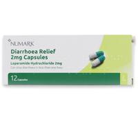 Diarrhoea Relief - Loperamide Hydrochloride 2mg 12 Capsules