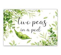 Diartpaint 3x5ft Two Peas in a Pod Twins Baby Shower Backdrop, Greenery Oh Babies Photography Background, Sweet Peas Birthday Gender Reveal Pregnancy Announcement Party Supplies
