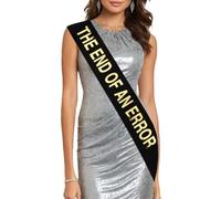 Diartpaint The End Of An Error Just Divorced Sash, Newly Single Finally Divorce Satin Sash Funny Breakup Decor, Divorced AF Game Over Bachelor Party Men Women Decorations Supplies