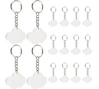Diartpaint White Clouds Keychain Bulk 12pcs Cloud Theme Party Favor Sky Clouds Keychains Cartoon Story Party Return Gifts Favors for Guests Blue Sky and White Cloud Birthday Baby Shower Parties Decor