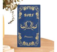 Diary 2025,2025 Planner | Portable Books Agenda Plan - Writing Book, Academic Weekly & Monthly, Day Planner for Women & Men