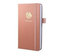 Diary 2025-2026 - 18 Month Mid Year Diary from Jul. 2025 to Dec 2026, A6 Pocket Week to View, Weekly & Month Planner with Leather Cover, Pen Loop, Inner Pocket (Pink)
