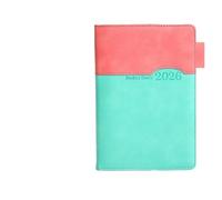 Diary 2026 1pc 2026 Daily Planner Calendar Notebook Self Discipline Logbook for Work Study(Green Pink)