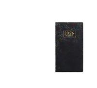 Diary 2026 2026 A6 Laser Planner Student Notepad Daily Weekly Agenda Notebooks Stationery(Colorful Black)