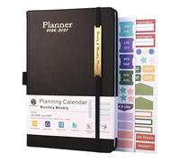 Diary 2026-2027 - 18 Month Diary from Jan. 2026 to Mid Year Jun.2027, A5 Week to View, Weekly & Month Planner with Leather Cover, Pen Loop, Inner Pocket (Black)