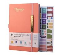 Diary 2026-2027 - 18 Month Diary from Jan. 2026 to Mid Year Jun.2027, A5 Week to View, Weekly & Month Planner with Leather Cover, Pen Loop, Inner Pocket (Pink)