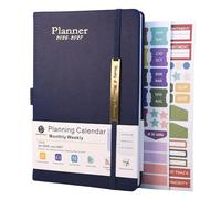 Diary 2026-2027 - 18 Month Diary from Jan. 2026 to Mid Year Jun.2027, A5 Week to View, Weekly & Month Planner with Leather Cover, Pen Loop, Inner Pocket (Blue)