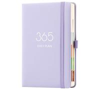Diary 2026, A5 2026 Diary Day Per Page,Daily Planner,Plan Your Year from Jan. 2026 to Dec. 2026 with Monthly Tabs, Colorful Side Design, Pen Loop and Back Pocket (Purple)