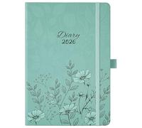 Diary 2026 - A5 Diary 2026 Week to view, from January 2026 to December 2026, 2026 Planner with Elegant Hardcover, Elastic Pen Holder, Back Pocket, 21.3 x 14.7 x 1.6 cm