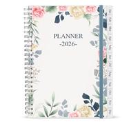 Diary 2026, A5 Weekly/Monthly Planner with Monthly Tabs, 2026 Planner from Jan 2026 to Dec 2026, Twin-Wire Binding,Easy to Organize Your Daily Life,14.8×21cm, Planners 2026 Week to View, 2026 Diary