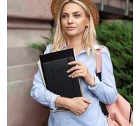 Diary | 2026 Daily Diary with Carry Strap | A5 Notebook Vertical Stripes for Academic Everyday Life Students School Business Travel Commuting Meetings
