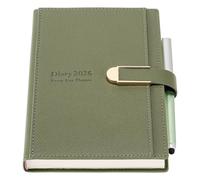 Diary 2026 Day to Page A5, Jan 2026-Dec 2026, Daily Planner Schedule Organiser with Pen, Hardcover Agenda Diary Planner with Stickers,Inner Pocket,Premium Thicker Paper (Cyan, A5)