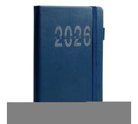 Diary | 2026 Diary with Strap - A5 Vertical Ruled Notebook English Style for Work Meetings Teachers Fitness Daily Travel Home Company Academic School