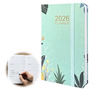 Diary 2026 Planner, Week To View A6 Format, Green Pocket Diary With Monthly Tabs And Extendable Inner Pocket For Professionals Students