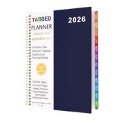 Diary 2026 Week to View A4 from January 2026 to December 2026, 2026 Planner with Monthly Tabs, Hardcover, Twin-Wire Binding, 100Gsm Thick Paper (8.5" x 11")