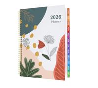 Diary 2026 Week to View A4 from January 2026 to December 2026, 2026 Planner with Monthly Tabs, Hardcover, Twin-Wire Binding, 100Gsm Thick Paper (8.5" x 11")