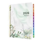Diary 2026 Week to View A4 from January 2026 to December 2026, 2026 Planner with Monthly Tabs, Hardcover, Twin-Wire Binding, 100Gsm Thick Paper (8.5" x 11")
