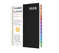 Diary 2026 Week to View A4 from January 2026 to December 2026, 2026 Planner with Monthly Tabs, Hardcover, Twin-Wire Binding, 100Gsm Thick Paper (8.5" x 11")