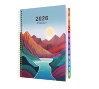 Diary 2026 Week to View A4 from January 2026 to December 2026, 2026 Planner with Monthly Tabs, Hardcover, Twin-Wire Binding, 100Gsm Thick Paper (8.5" x 11")