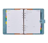 Diary 2027 Week to View Refillable A5 Organiser, Week on 2 Pages Jan-Dec, Monthly & Weekly Planner with Tabs, Notes, Contact, Password, Multi-Pocket & Pen Loop, Softcover For Office, Home & School