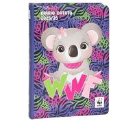 Diary Compatible with WWF Koala 2025/2026 12 Months Dated 18 x 13 cm + Free Coloured Pen and Bracelet